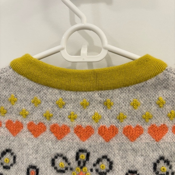 Kate Spade Embroidered Fair Isle Wool Alpaca Blend Cropped Sweater Size XS - Picture 8 of 15